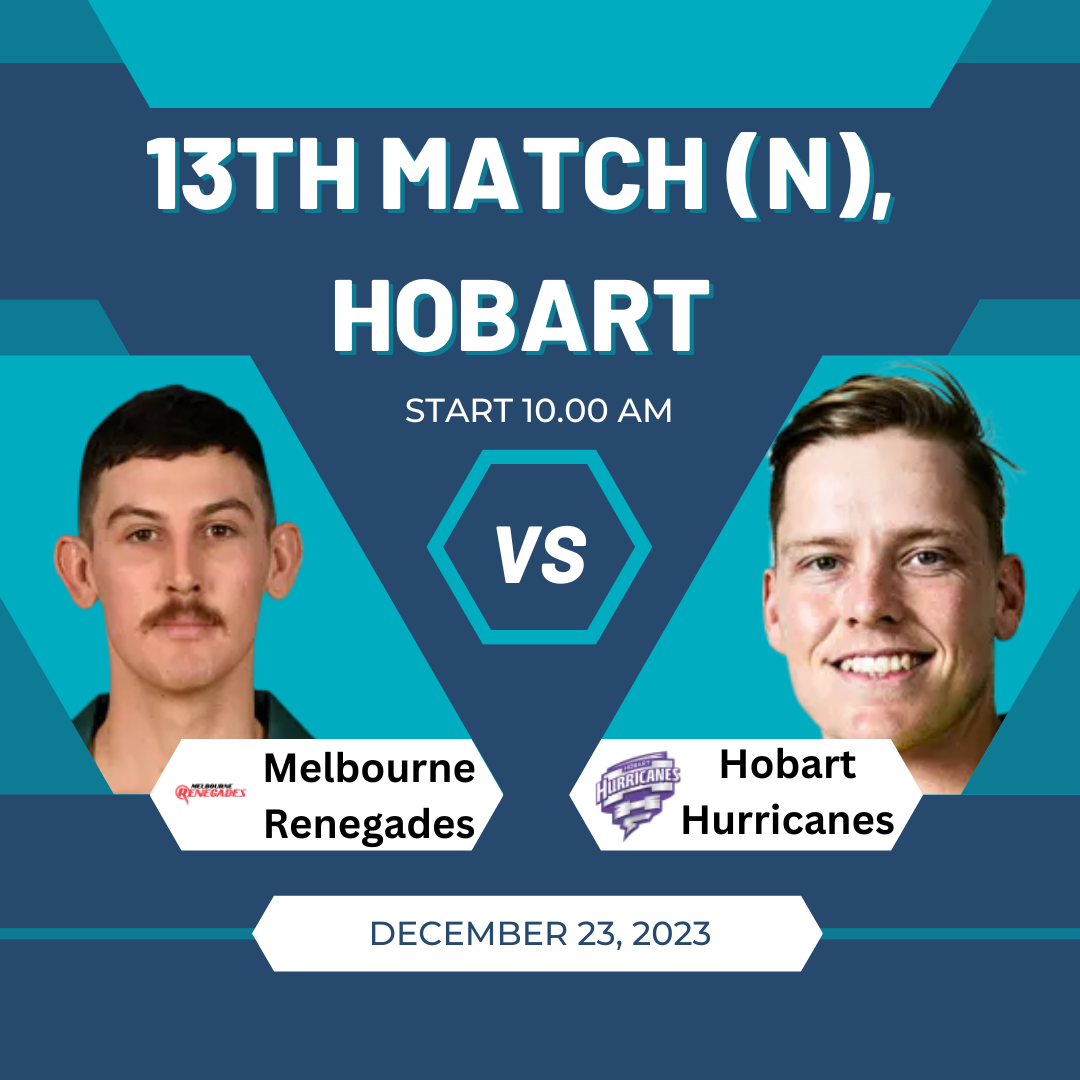Hobart Hurricanes vs Melbourne Renegades Live Score