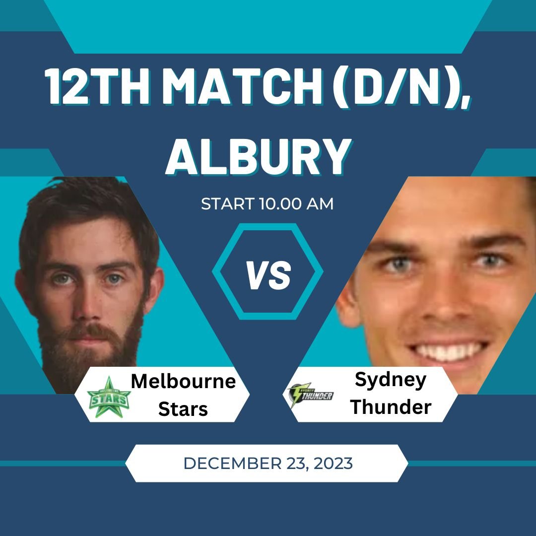 Melbourne Stars vs Sydney Thunder Live Score